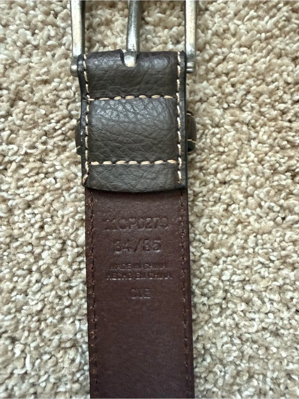 Columbia Brown Leather Belt size 34/35